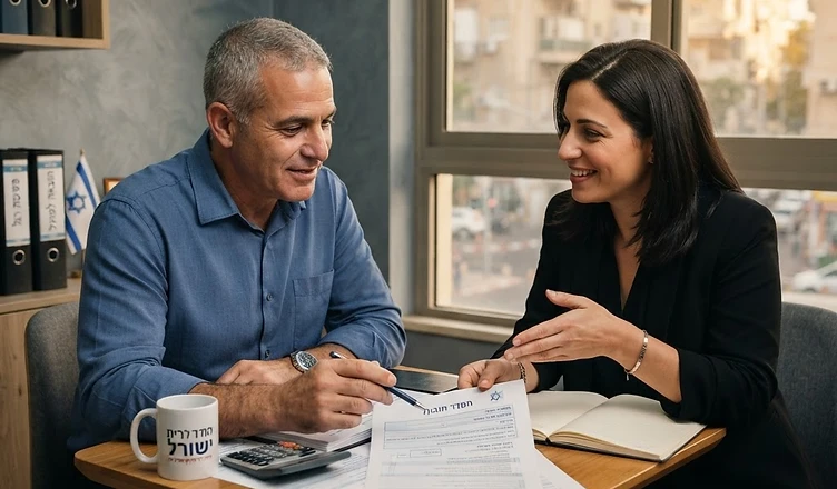 גרף עולה המייצג תכנון פיננסי ויציבות כלכלית לאחר סיום הליכי חדלות פירעון