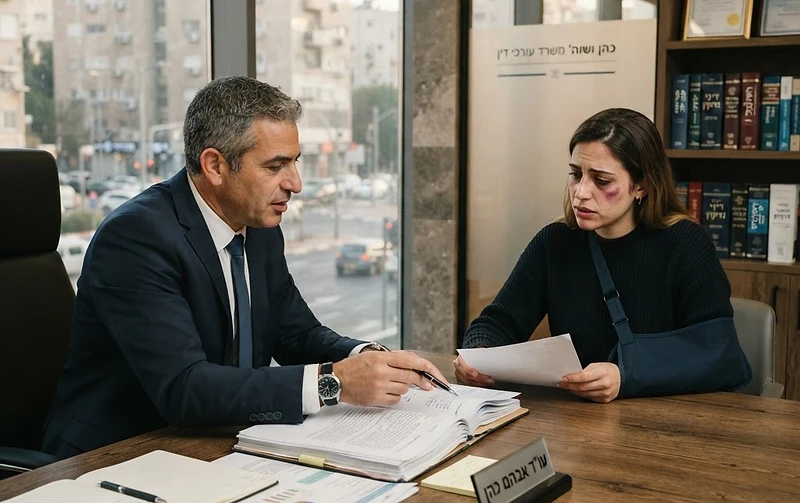 עורך דין לענייני נזיקין בוחן מסמכים רפואיים לאחר תאונת דרכים לצורך הערכת פיצויים