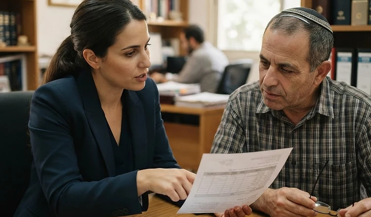 נהג בודק נקודות תעבורה באתר ממשל זמין בסמארטפון