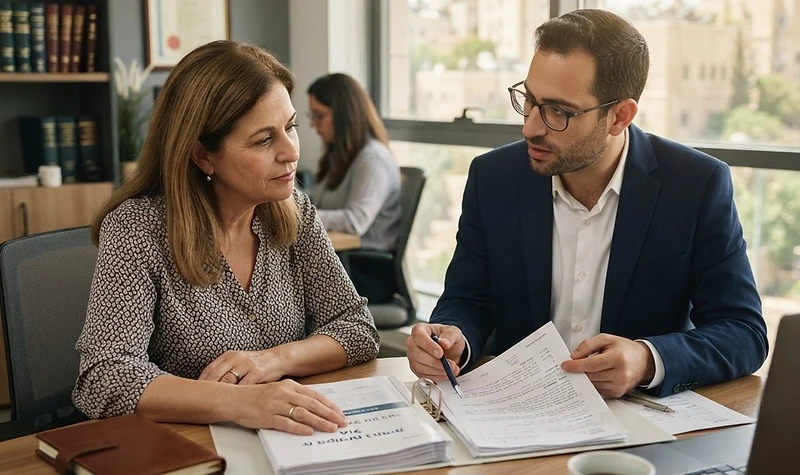 רופא בוחן מסמכים רפואיים להערכת אחוזי נכות מול המוסד לביטוח לאומי