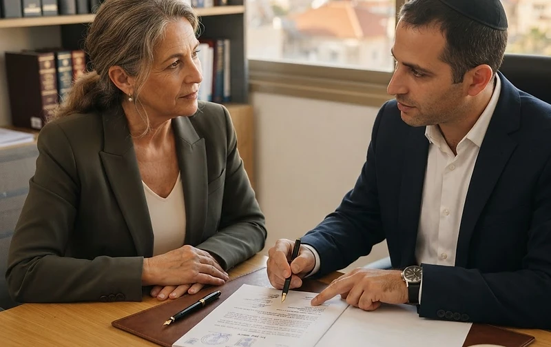 עורך דין מגיש מסמכי צו קיום צוואה לרשם לענייני ירושה במשרד משפטי