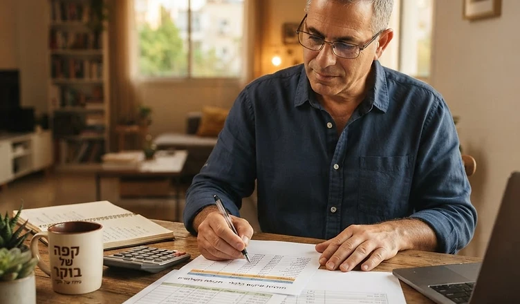 טבלת נתונים המציגה השוואה של מצב החייב לפני ואחרי צו שיקום כלכלי