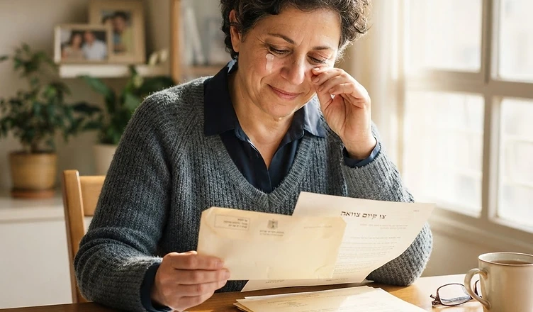דף מודפס של צו קיום צוואה רשמי עם חותמת ממשלתית על שולחן עבודה