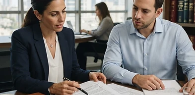 שופט בבית משפט דן בתיק אכיפת חוזה מסחרי בין צדדים