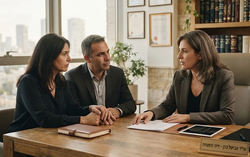 עורך דין מייעץ לבני זוג בנושא חלוקת נכסי קריירה ואיזון משאבים בהליך גירושין