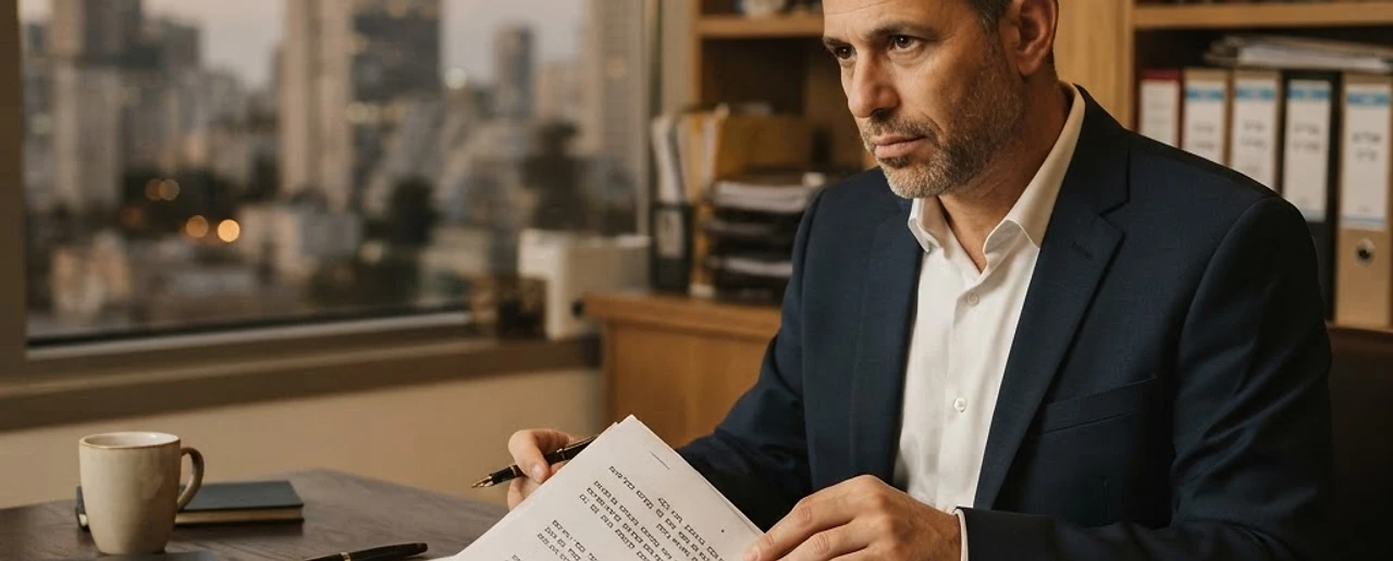 עורך דין מייעץ ללקוח בנושא עתירה נגד מכרזים ציבוריים במשרד