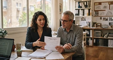 שלט הכוונה לעסק בדירת מגורים המדגים נושא שימוש חורג במקרקעין