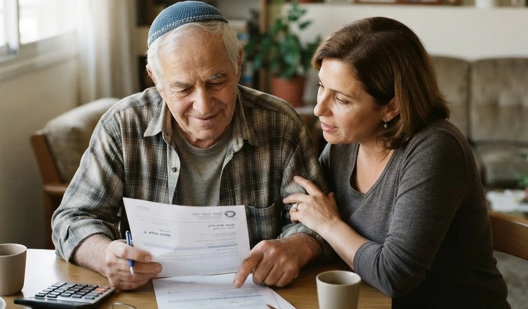 טופס המוסד לביטוח לאומי להגשת בקשה לקצבת אזרח ותיק והשלמת הכנסה