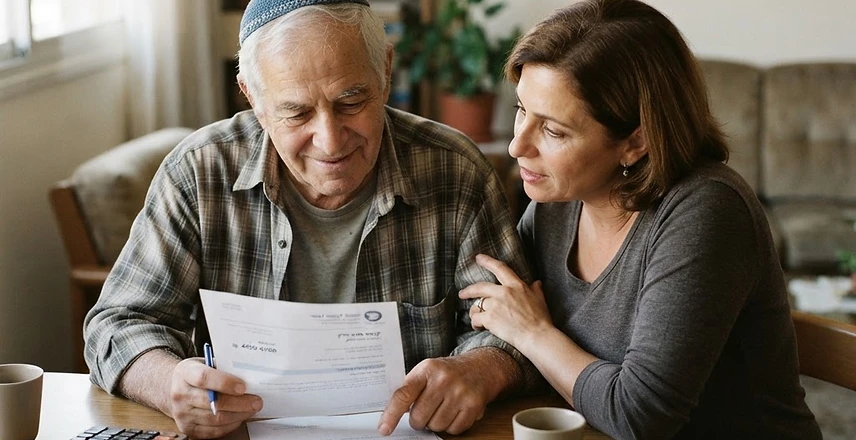 טופס המוסד לביטוח לאומי להגשת בקשה לקצבת אזרח ותיק והשלמת הכנסה