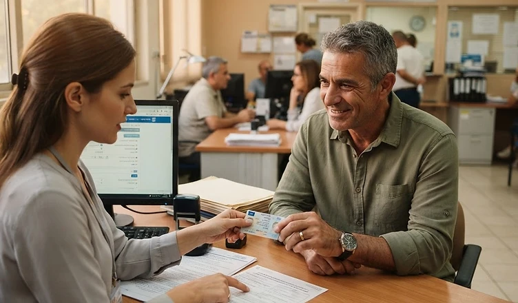 אדם עובר בדיקות במכון הרפואי לבטיחות בדרכים לצורך שלילה רפואית