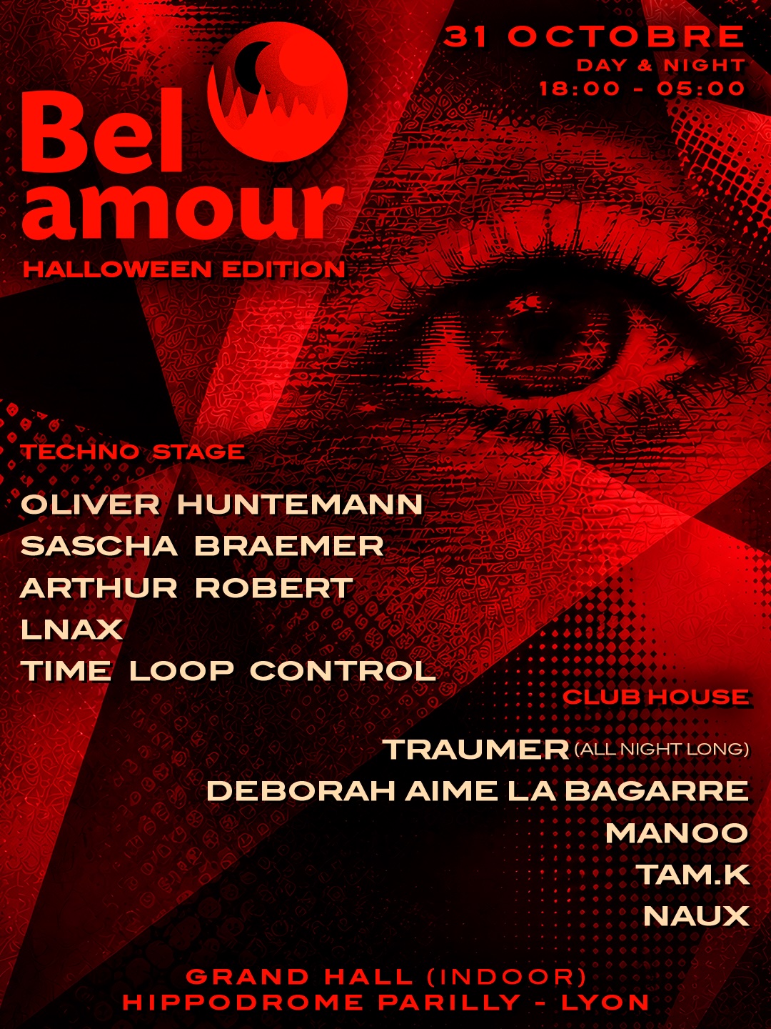 Affiche de l'événement Bel Amour – Day & Night – Halloween Edition à Lyon
