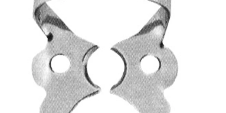 Rubber Dam Clamp — Premolars, Elongated Collar (Type B)