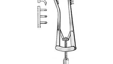 Alm Retractor sharp 10cm