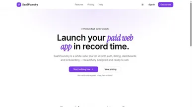 SaaSFoundry — Premium SaaS Starter template preview
