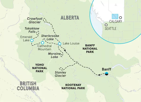 Map of the expedition route