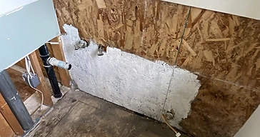 Bathroom water damage repairs