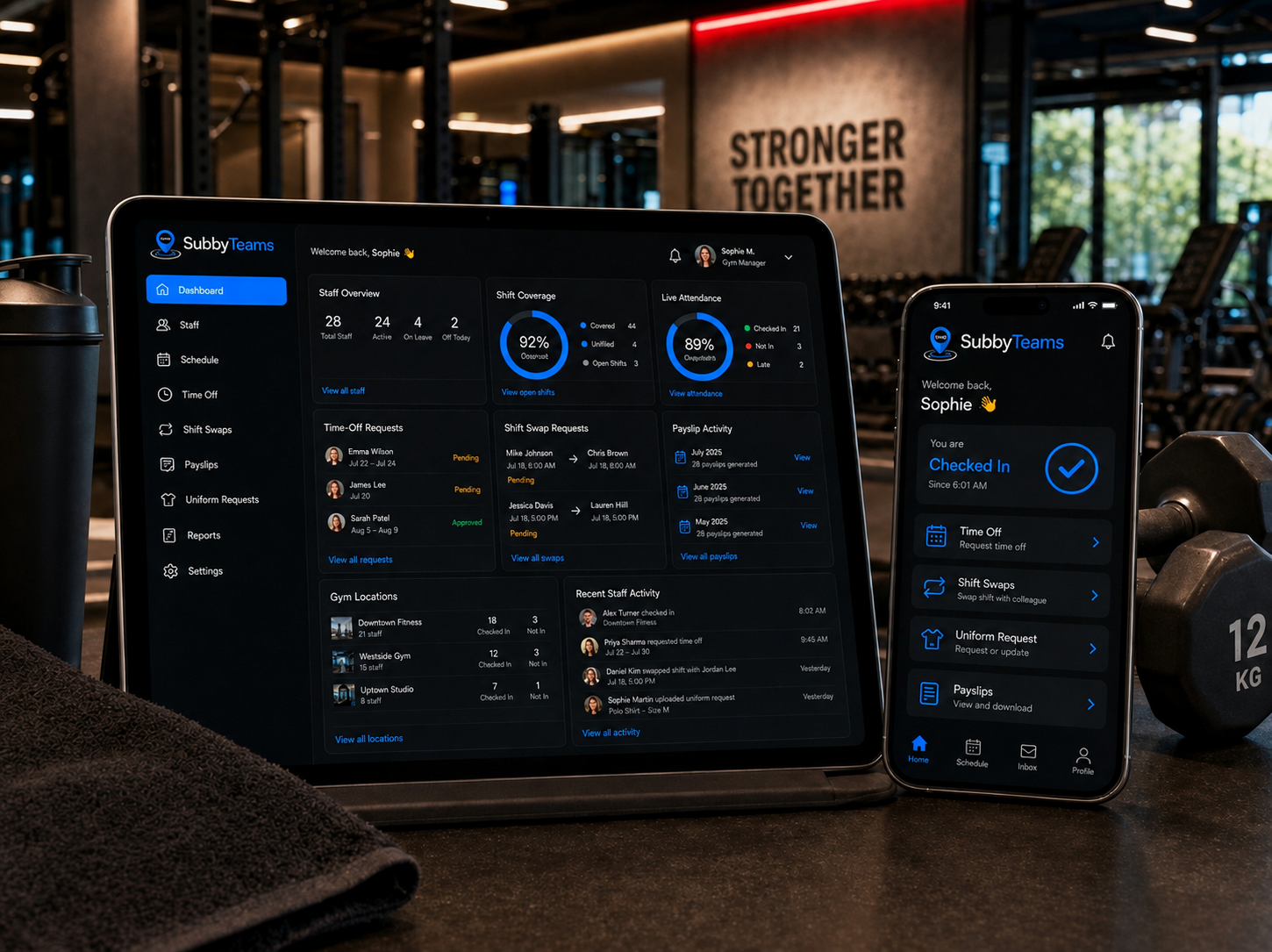 Subbyteam live manager dashboard