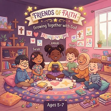 A complete church ministry kit: fully scripted Sunday school lesson guides, roleplay templates, and take-home devotional sheets for ages 4-10. Minimal prep, maximum impact.