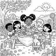 Amari's Harvest Feast — Color the Story