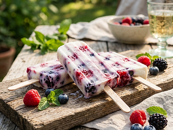 Greek Yogurt Berry Pops