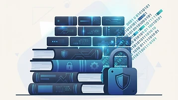 Illustration representing Cybersecurity books, a tool recommended by BrightPoint Consulting Solutions
