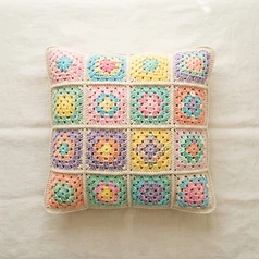 Granny Square Pillow Cover