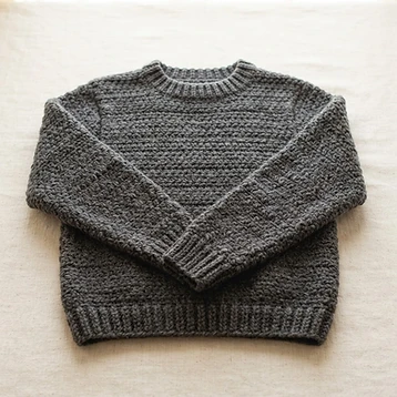 Men's Crochet Pullover Sweater