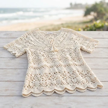 Women's Crochet Tunic Cover-Up