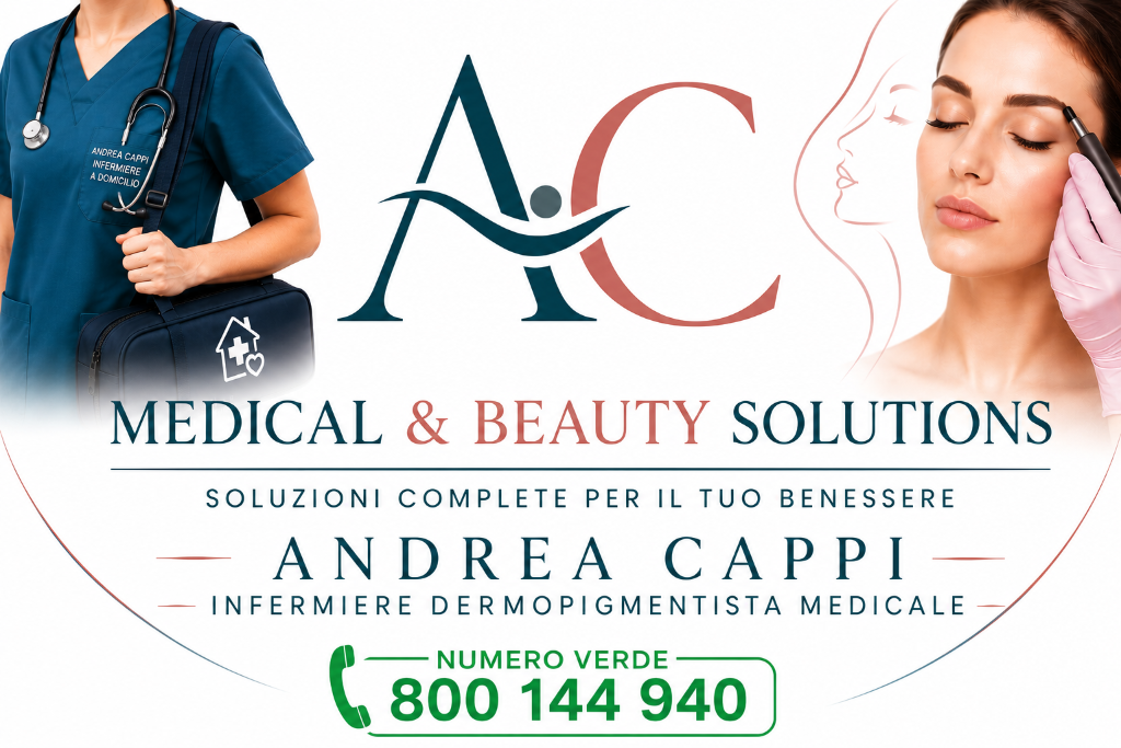 Medical & Beauty Solutions — Andrea Cappi, Infermiere Dermopigmentista Medale. Numero Verde 800 144 940