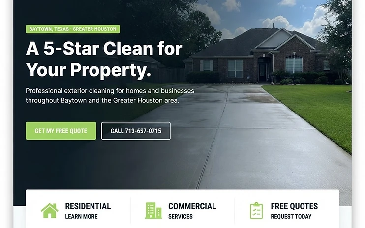 5 Star Pressure website — desktop view