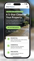 5 Star Pressure website — mobile view