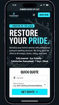 Clayton's Pressure Wash website — mobile view