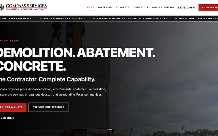 Compass Services website
