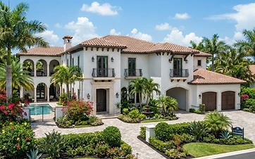 Illustrative photo of a custom home exterior