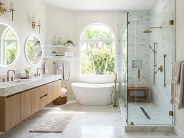 Illustrative photo of a remodeled bathroom