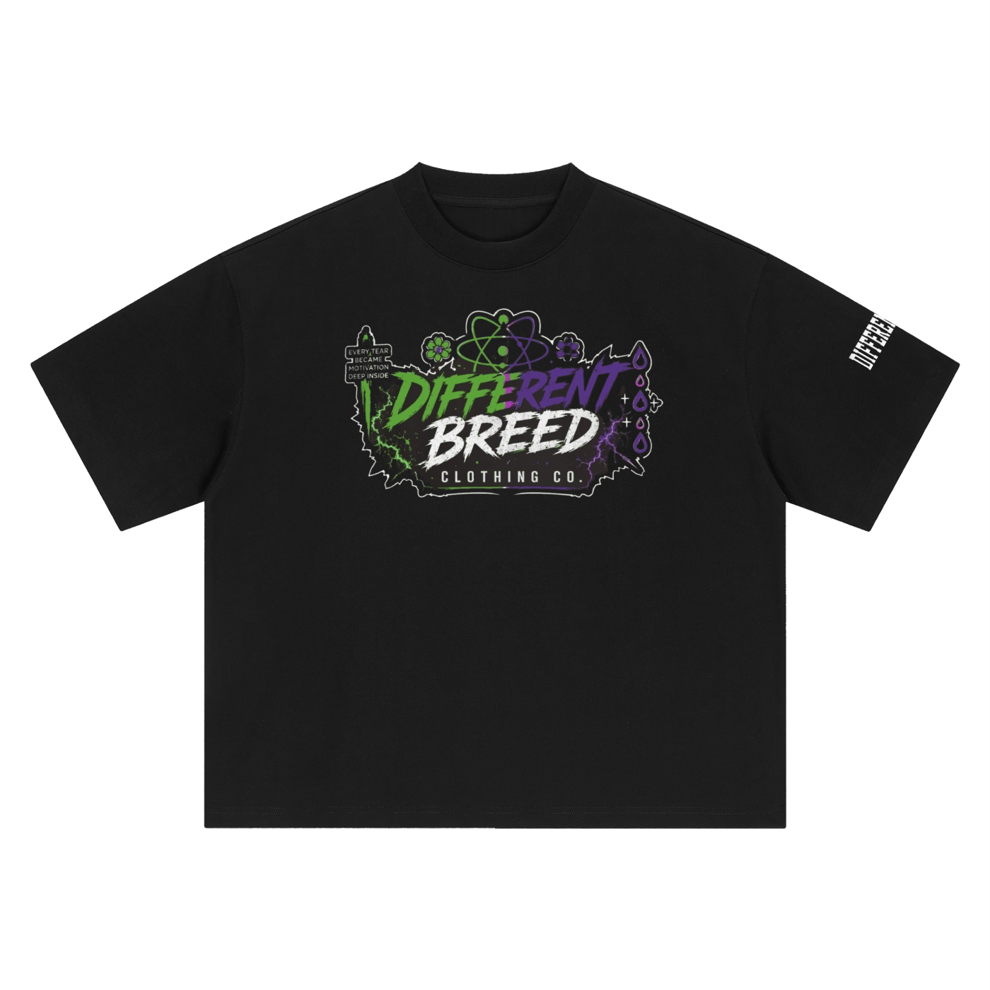 Men's Signature Tee - Green & Purple — front