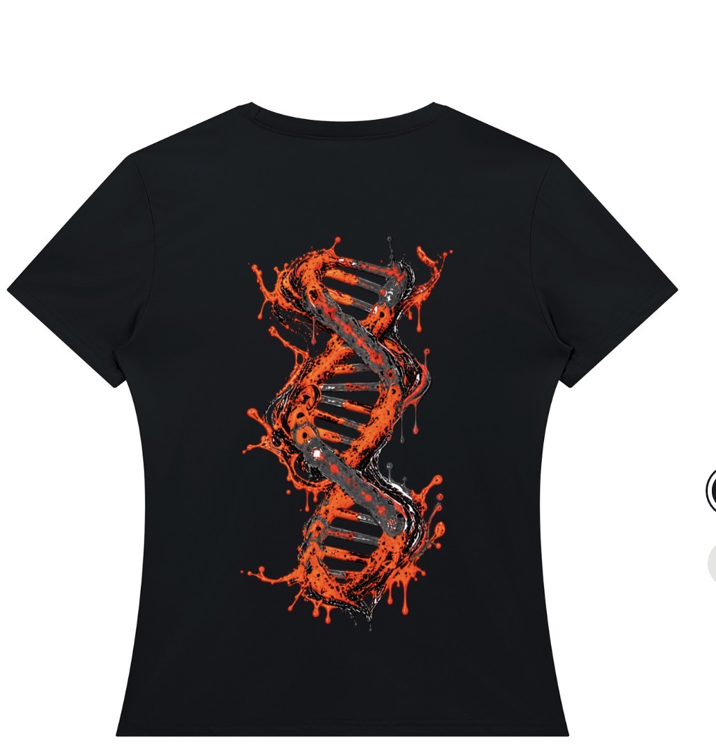 Women's Signature Tee - Orange & Gray — back