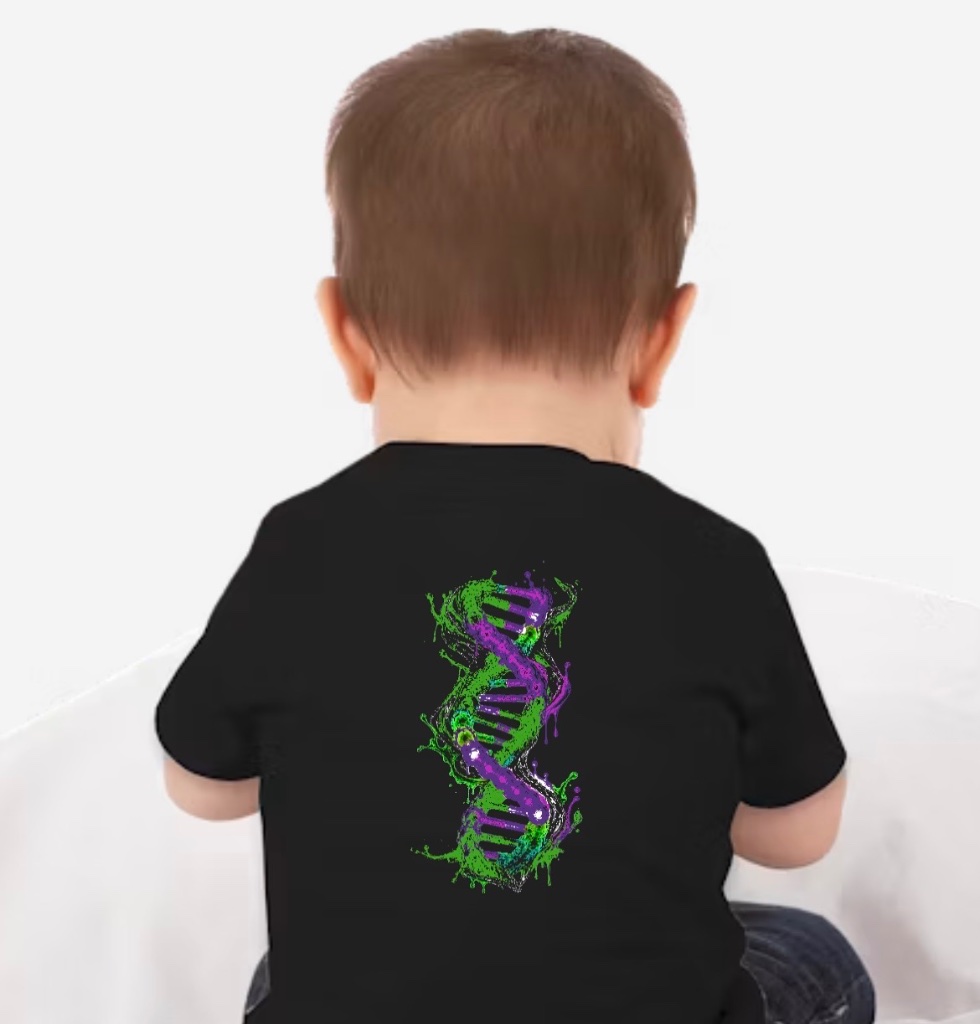 Signature Tee - Green & Purple — back