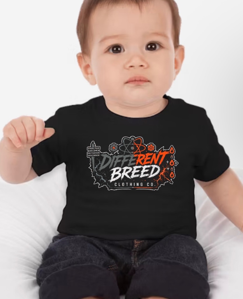 Signature Tee - Orange & Gray — front
