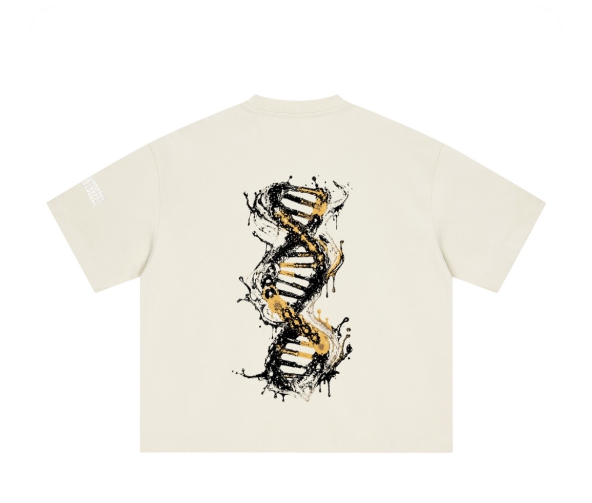 Men's Signature Tee - Cream & Gold — back