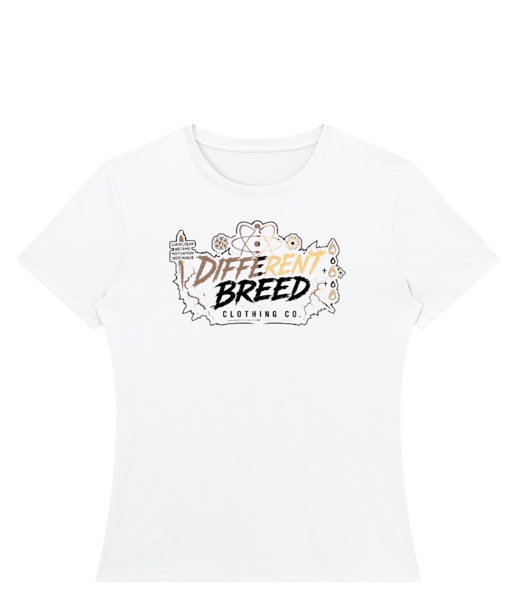 Women's Signature Tee - White & Gold — front