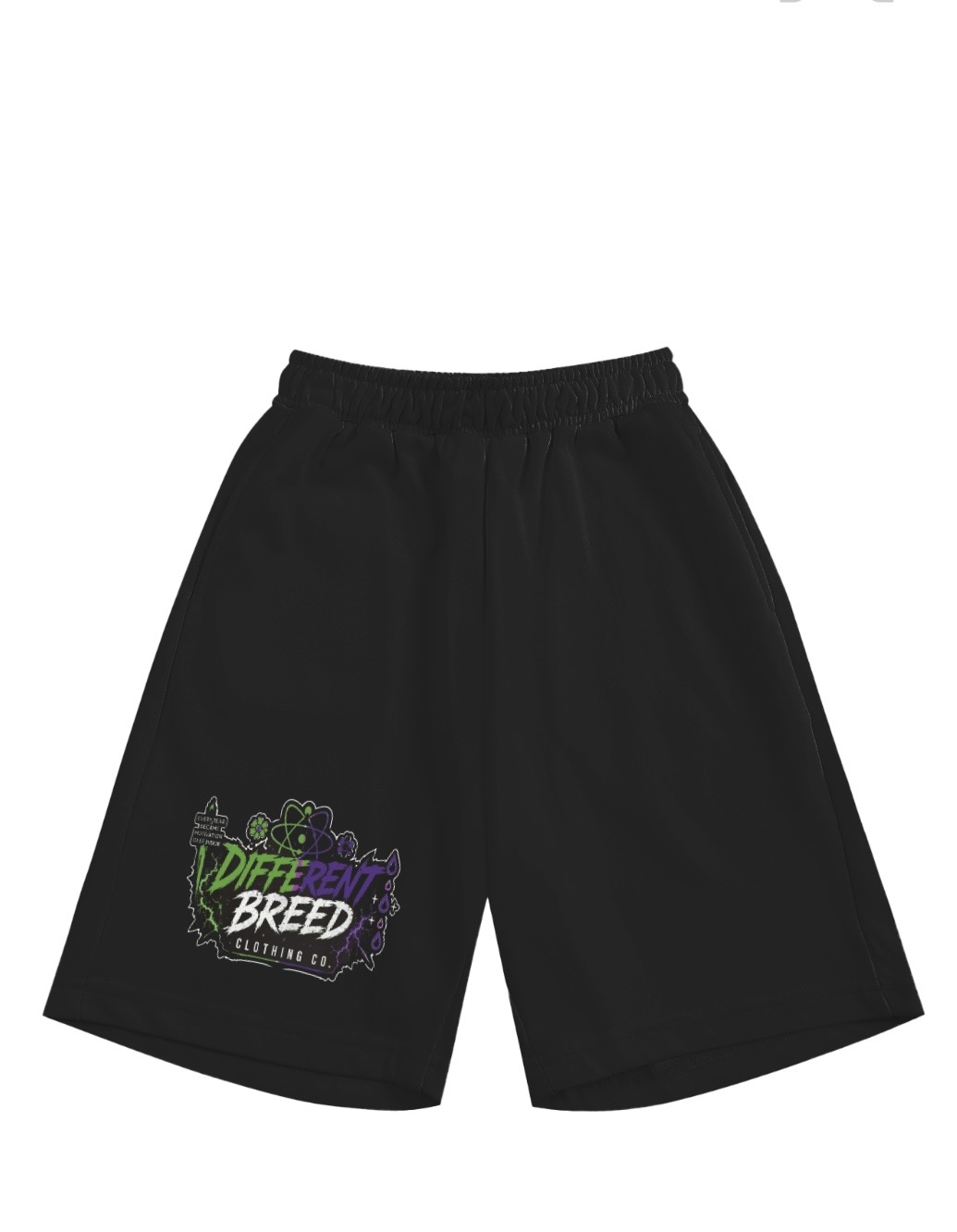 Kids Signature Shorts — Purple & Green — front