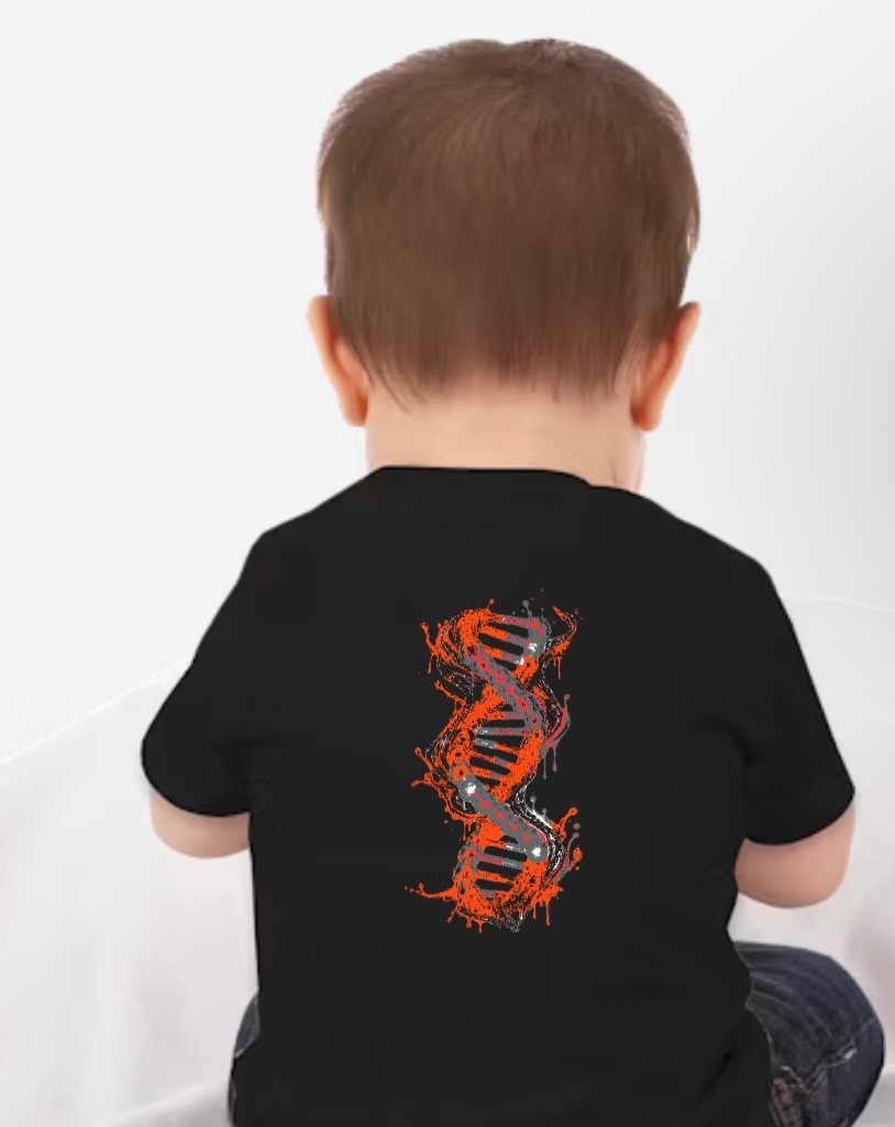 Signature Tee - Orange & Gray — back