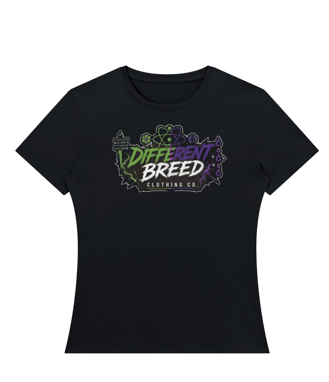 Women's Signature Tee - Green & Purple — front