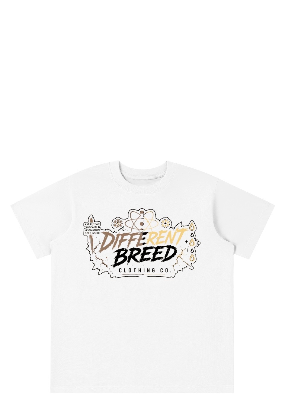 Kids Signature Tee - Natural & Gold — front