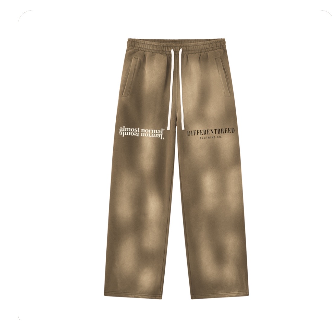 Distressed Sweatpants — Vintage Brown — front