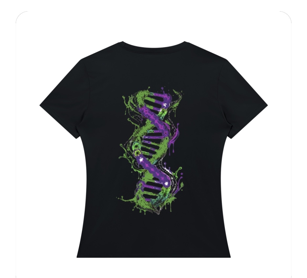 Women's Signature Tee - Green & Purple — back