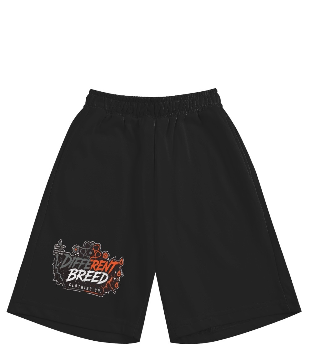 Kids Signature Shorts — Orange & White — front