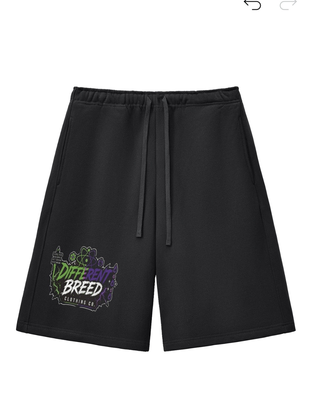 Signature Shorts — Purple & Green — front
