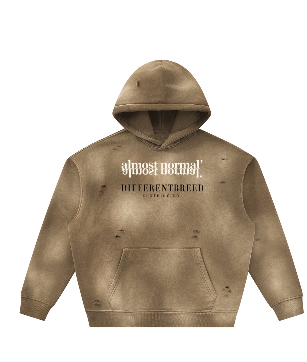 AlmostNormalXDifferentBreed Set — Hoodie + Pants (Brown)